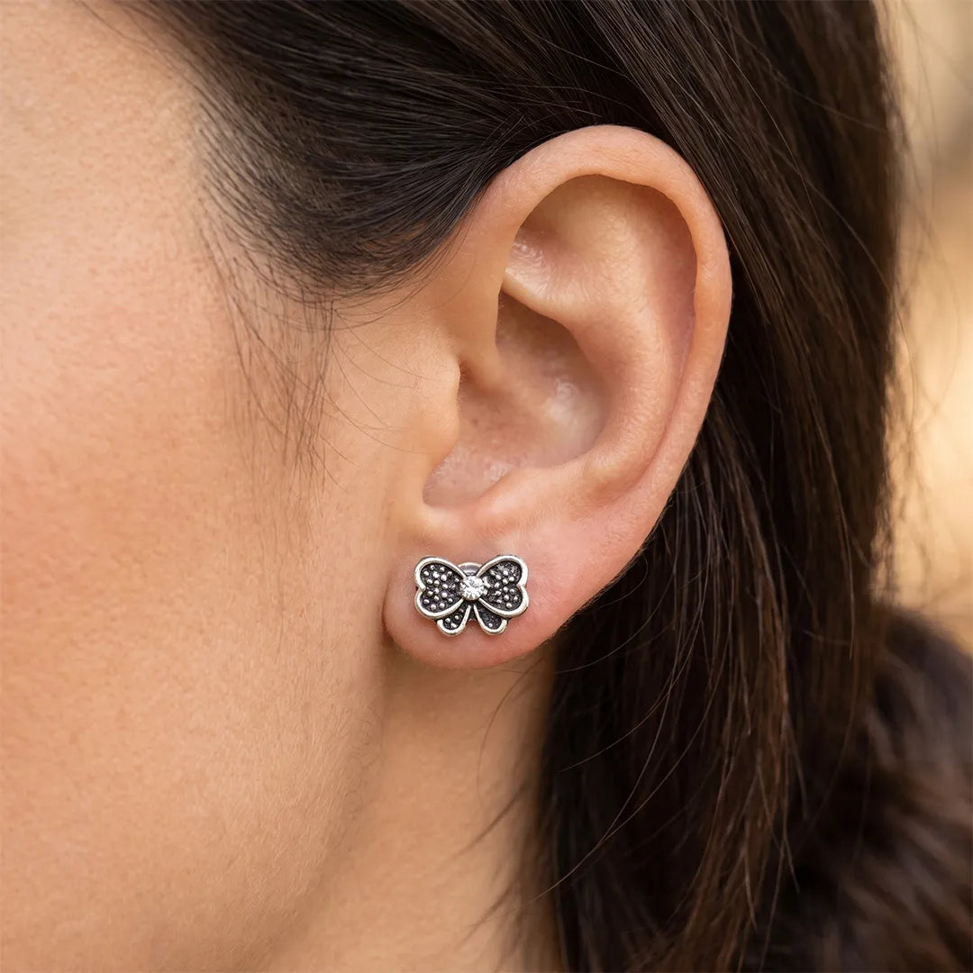 Flow Tie Stud Earrings - Small
