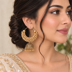 Gajra Bali Bell Jhumka Earrings - Large