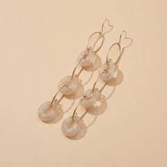Golden Mesh long Earrings