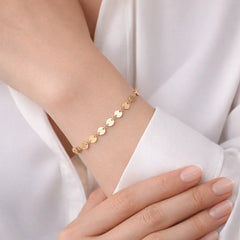 Golden Chip Chain Bracelet - Shein