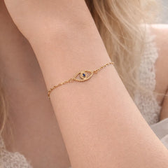 Golden Eye Chain Bracelet - Shein