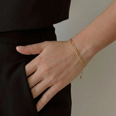 Golden Mesh Chain Bracelet - Shein