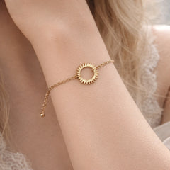 Golden Sun chain Bracelet - Shein