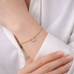 Golden Trio Stone Bracelet - Shein