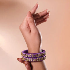 Handmade Purple Kudan Bangles