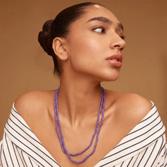 Lavender Beads String Necklace