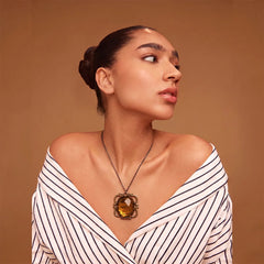 Leapord Print Pendent Chain Necklace