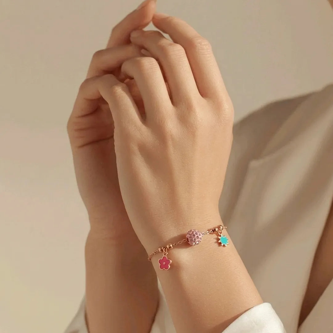 Multi Charm Golden Bracelet - Shein