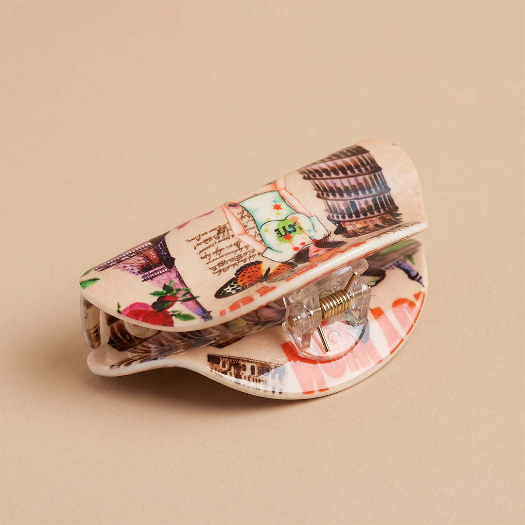 Printed Vintage Hair Clips
