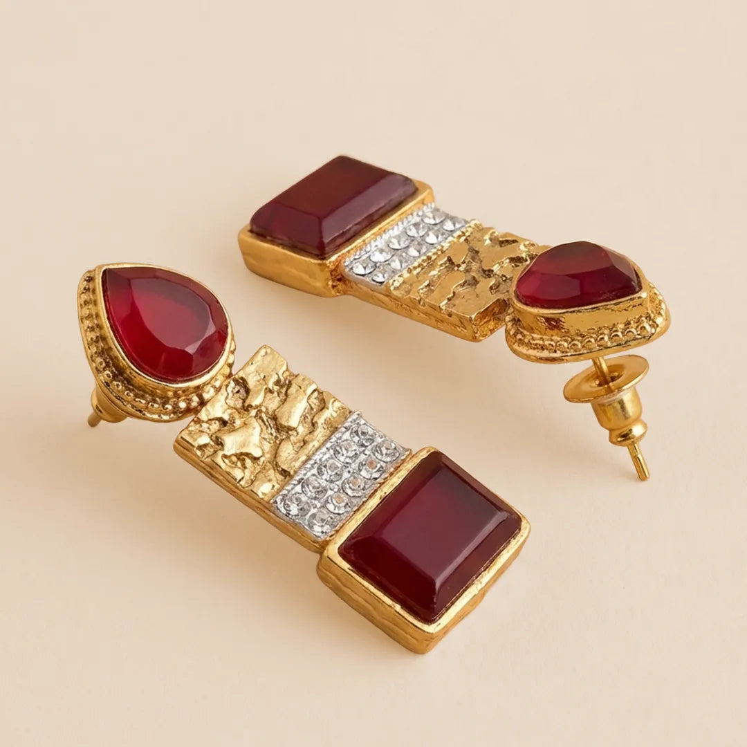 Red Stone Egyptian Earrings