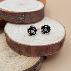 Rose Stud Earrings - Small