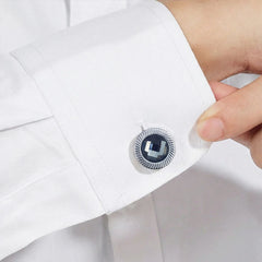 Round Crystal Cufflinks