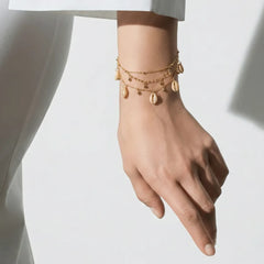 Sea Shell Golden Chain Bracelet - Shein