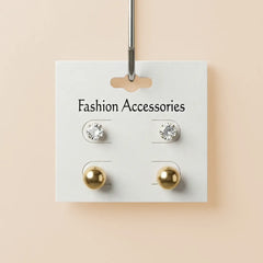 Set of 2 Pair of Studs Earrings