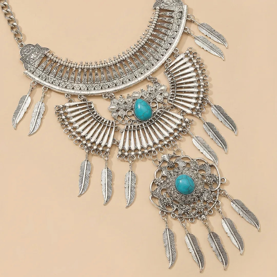 Silver Afghani Metallic Necklace
