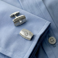 Silver Alpha Stone Cufflinks