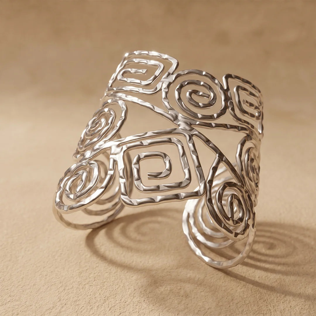 Silver Angular Metallic Handcuff