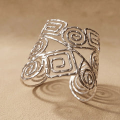 Silver Angular Metallic Handcuff
