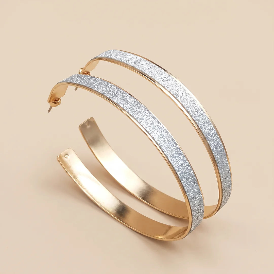 Silver Hoop Earrings- Large Size