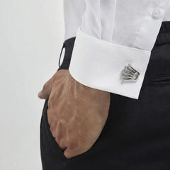 Silver King Crown Cufflinks