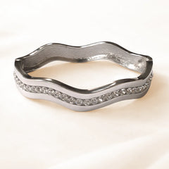 Silver Rhinestone Bangle