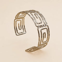 Silver Square HandCuff Bracelet