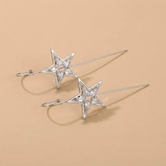 Silver Star Dimond Ear Cuffs