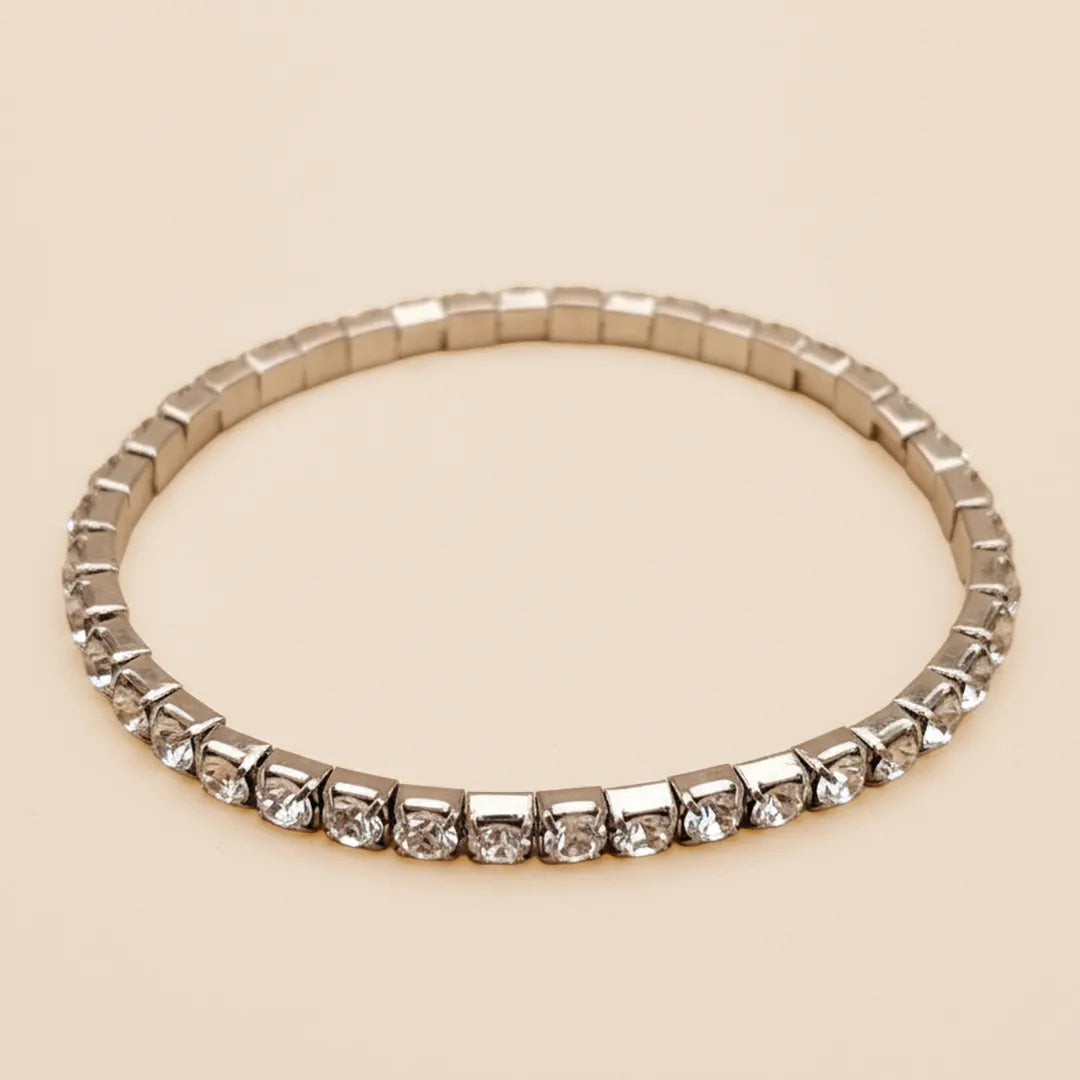 Silver Stone Bracelet String  - Shein