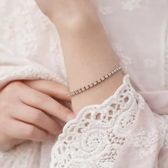 Silver Stone Bracelet String  - Shein