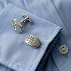 Silver Stone Div Cufflinks