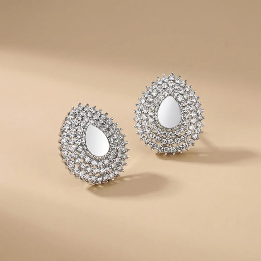 Silver Stone Earrings