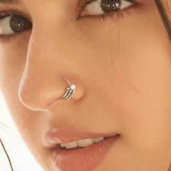 Silver Stone Nose Ring