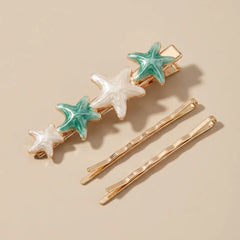 Star Metallic Hair Pins Set - Kids