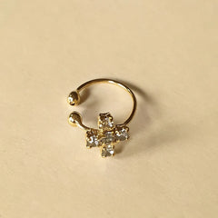 Stone Arch Golden Nose Ring