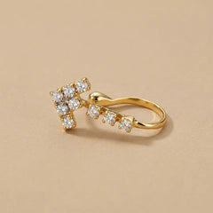 Stone Dart Golden Nose Ring