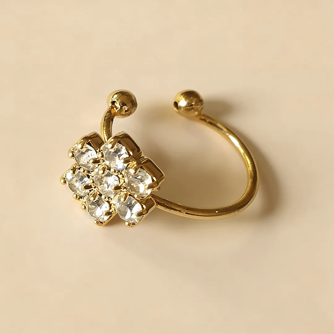 Stone Flora Golden Nose Ring