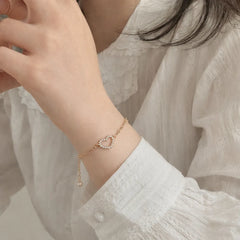 Stone Heart Golden Bracelet - Shein
