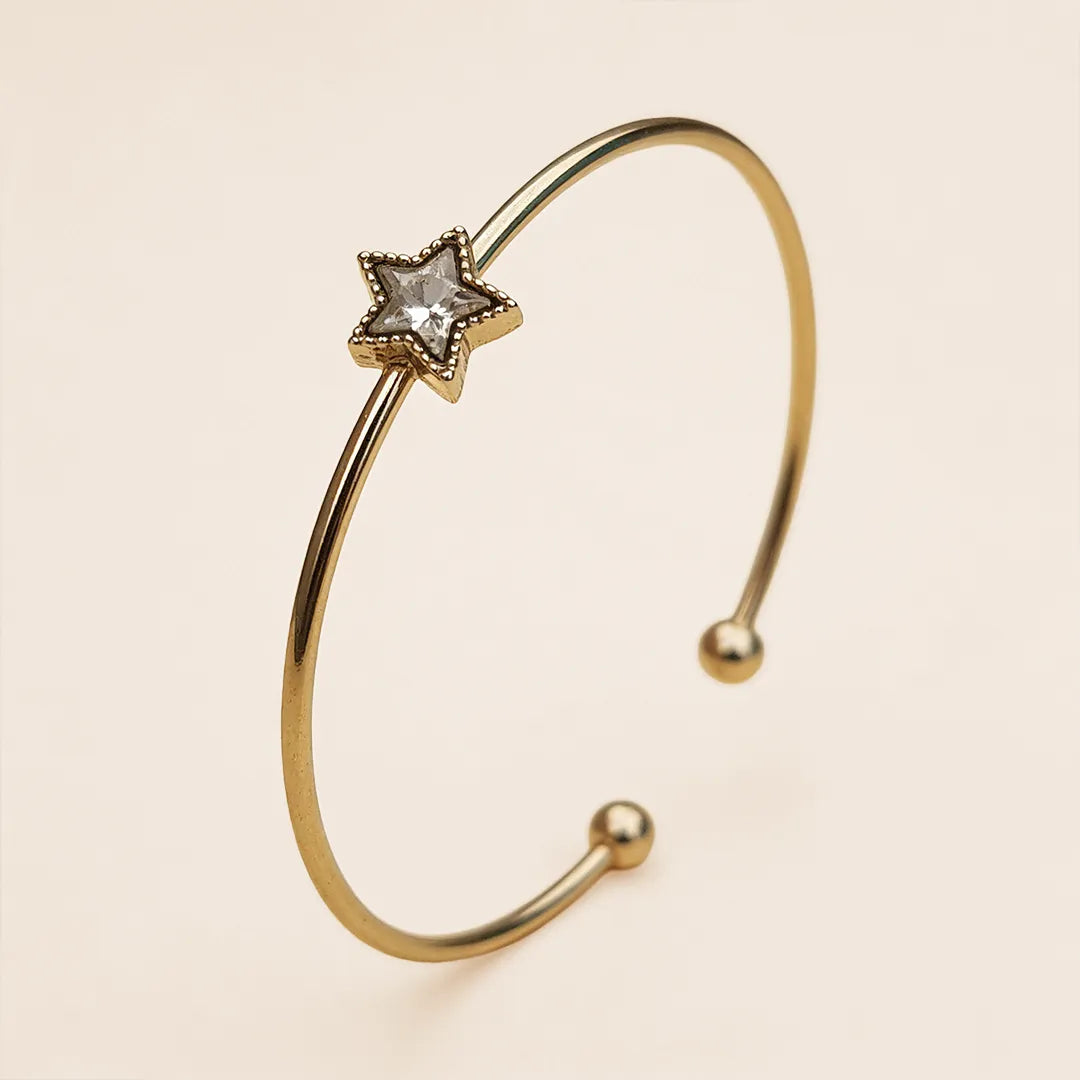 Stone Lily Bracelet Bangle - Shein