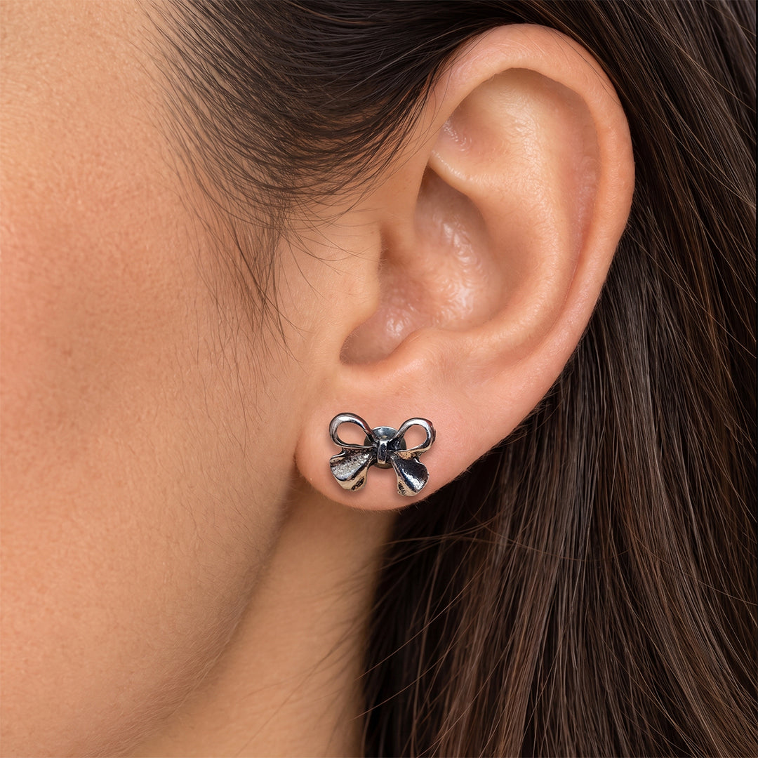 Tie Stud Earrings - Small