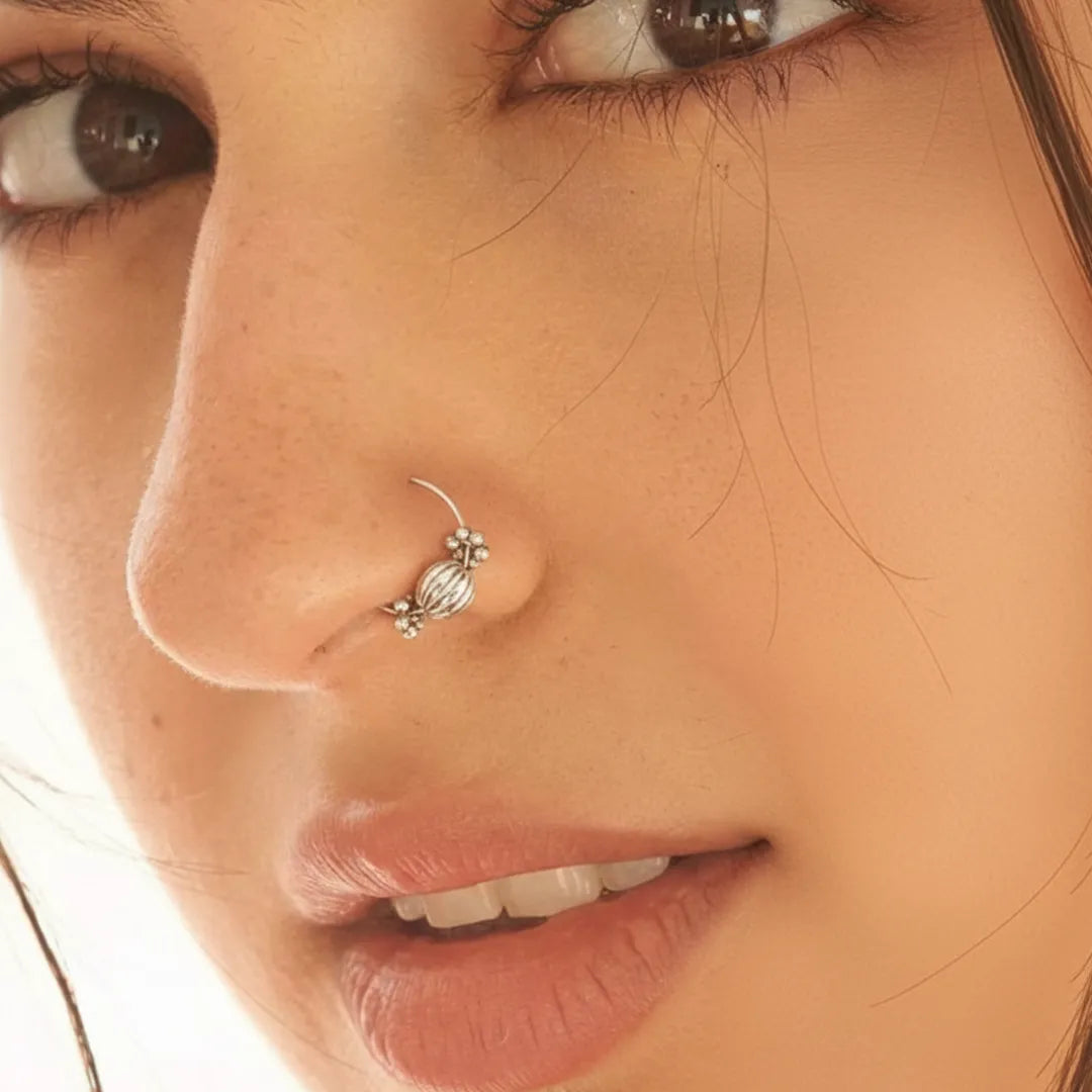 Tribal Nose Ring - Silver