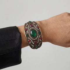 Turkish Bracelet Bangle - Green Stone