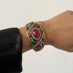 Turkish Bracelet Bangle - Red Stone