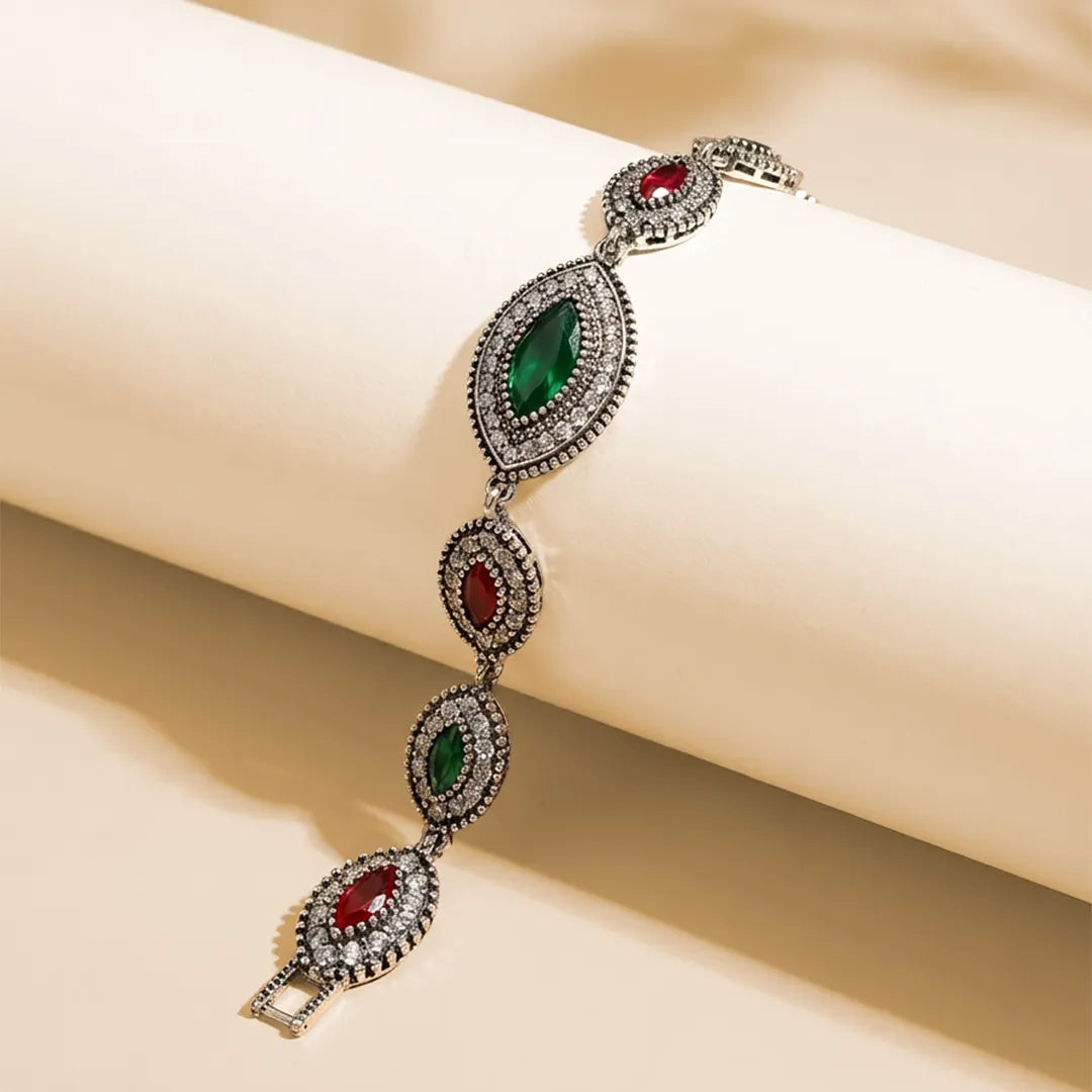 Turkish Green-Stone Antique Bracelet