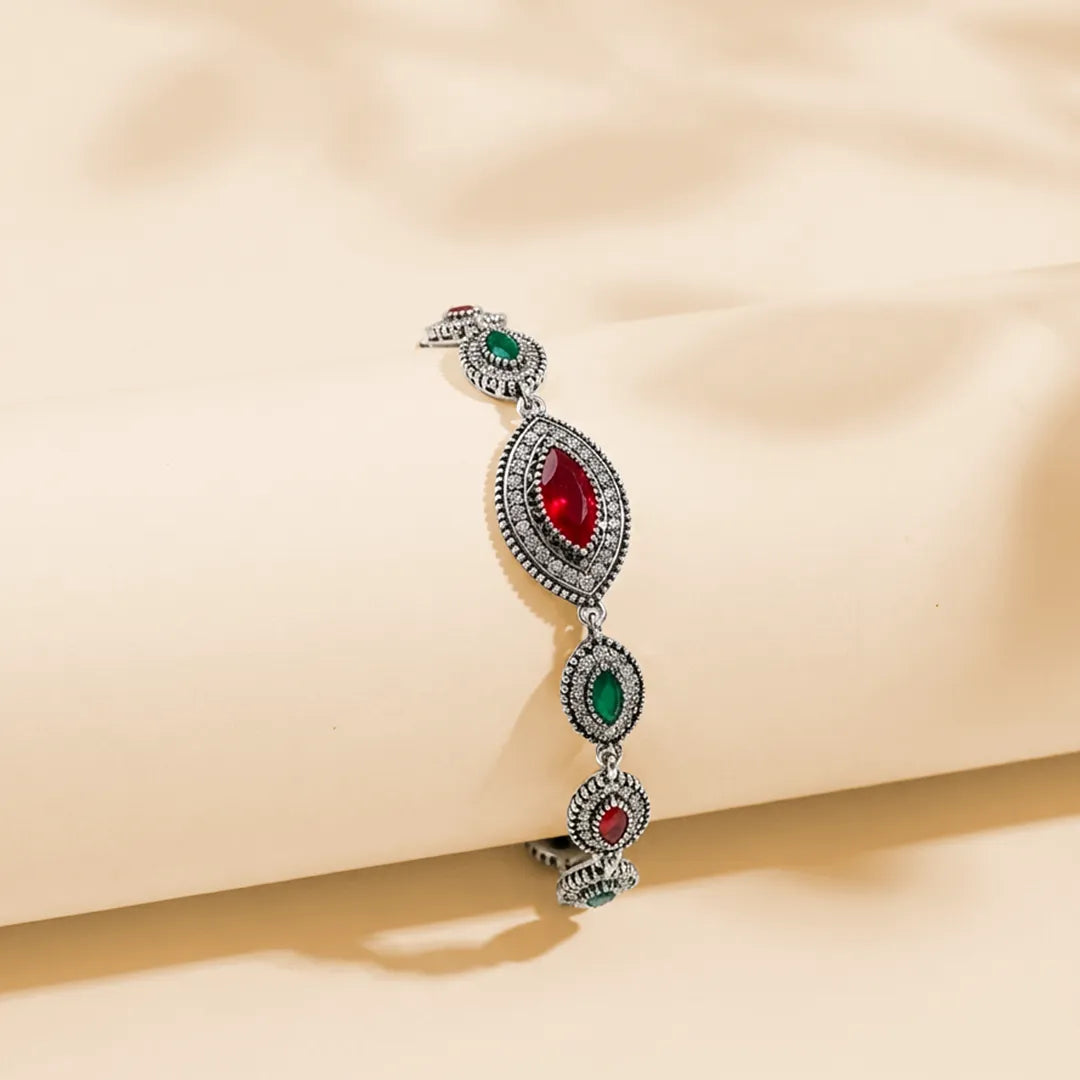 Turkish Red-Green Stone Antique Bracelet