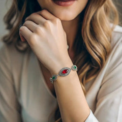 Turkish Red-Green Stone Antique Bracelet