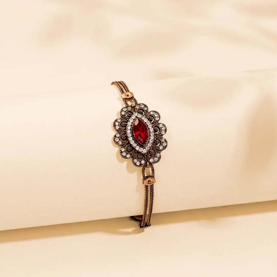 Turkish Red Stone Chain Bracelet