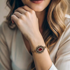 Turkish Red Stone Chain Bracelet