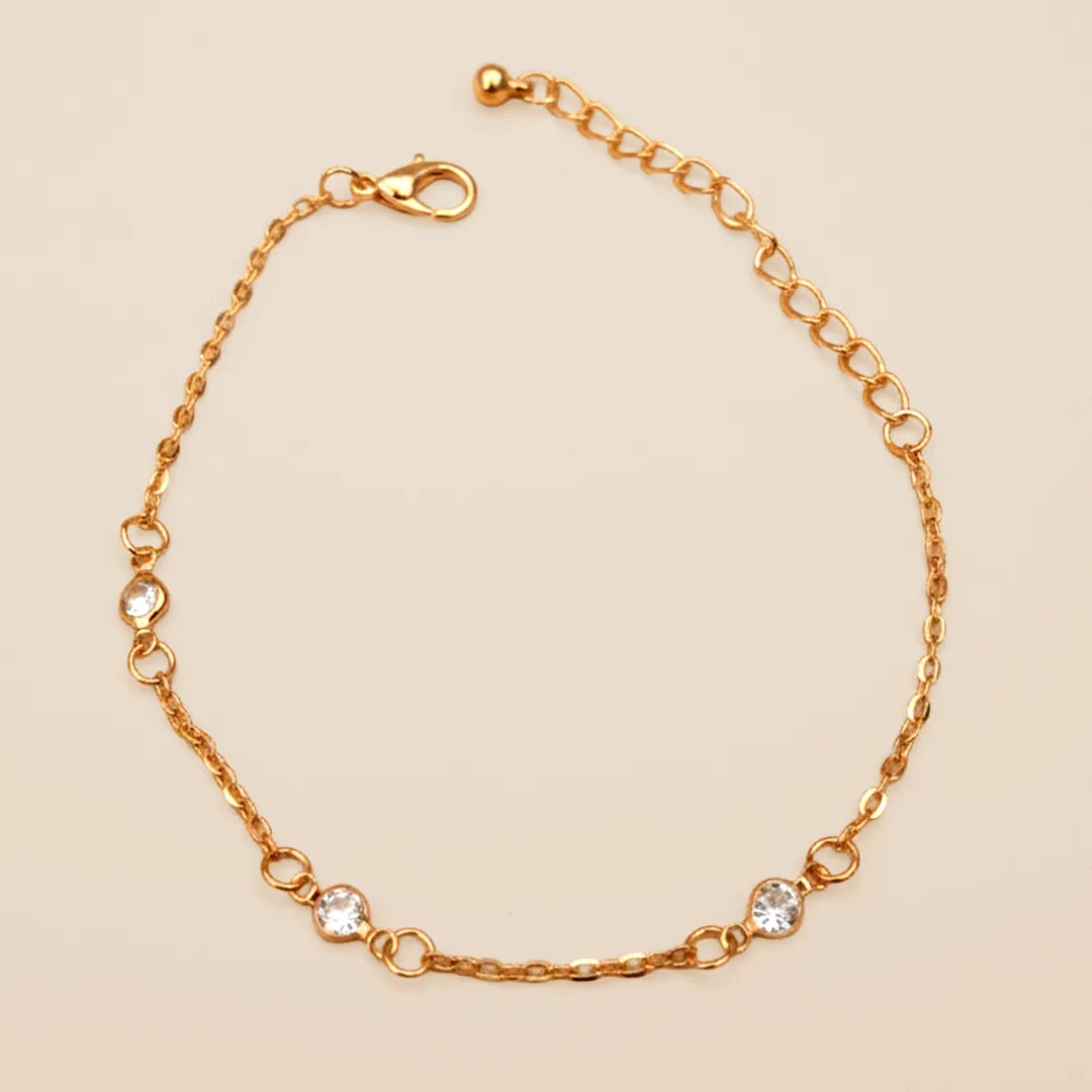 Stone Golden Chain Bracelet - Shein