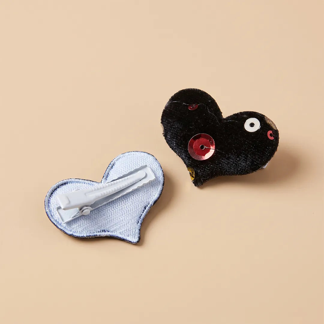 Velvet Hair Clips - Black