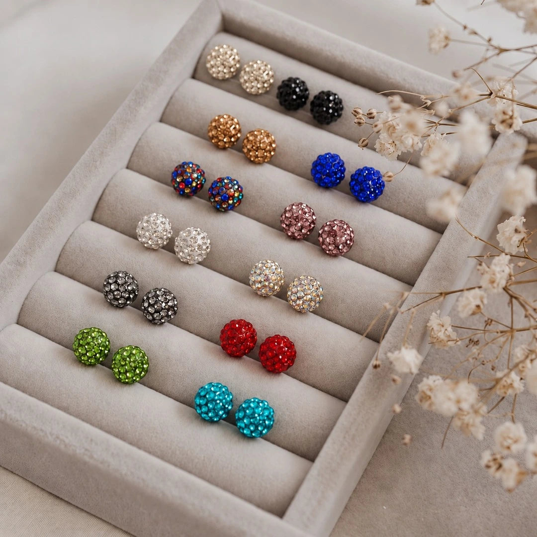 12 Pair of Studs Earrings - Set 5
